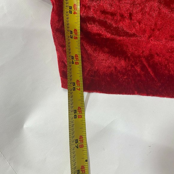 Woman's M 'Vampire Witch Halloween Costume Dress Medieval Red Sparkly Velour - Picture 11 of 13